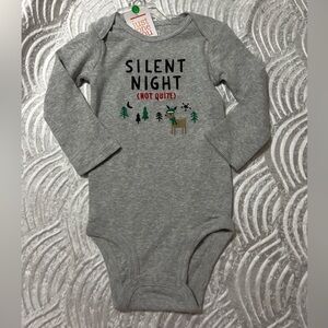 Carter's Grey Baby Bodysuit with Black & Red Lettering